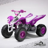 Yamaha Raptor 12V Battery-Powered Purple Ride-On ATV with Music for Ages 3-5