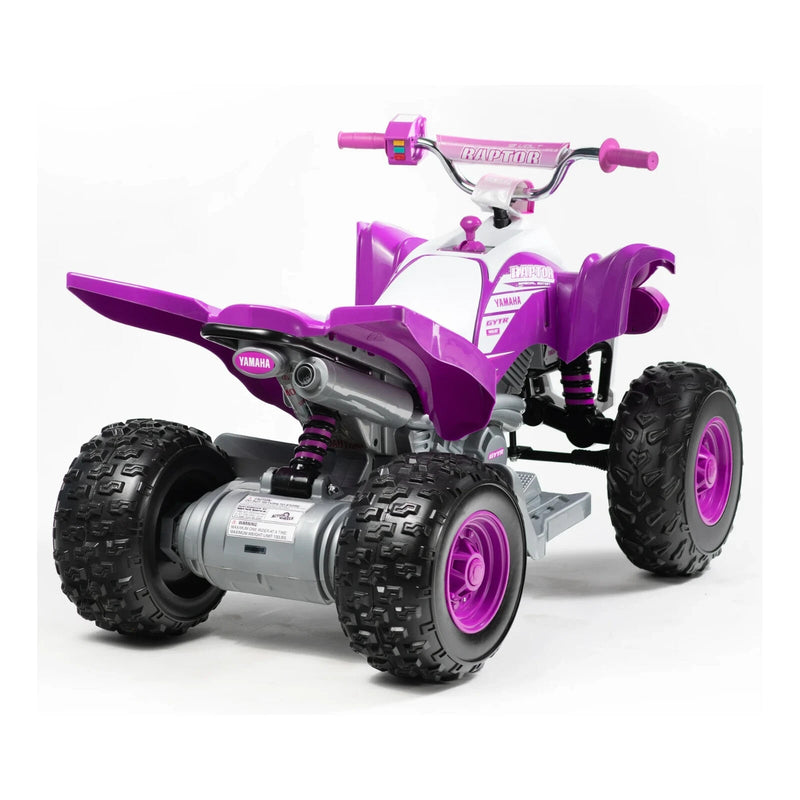 Yamaha Raptor 12V All-Terrain Battery Ride-On ATV for Kids 3+ in Purple