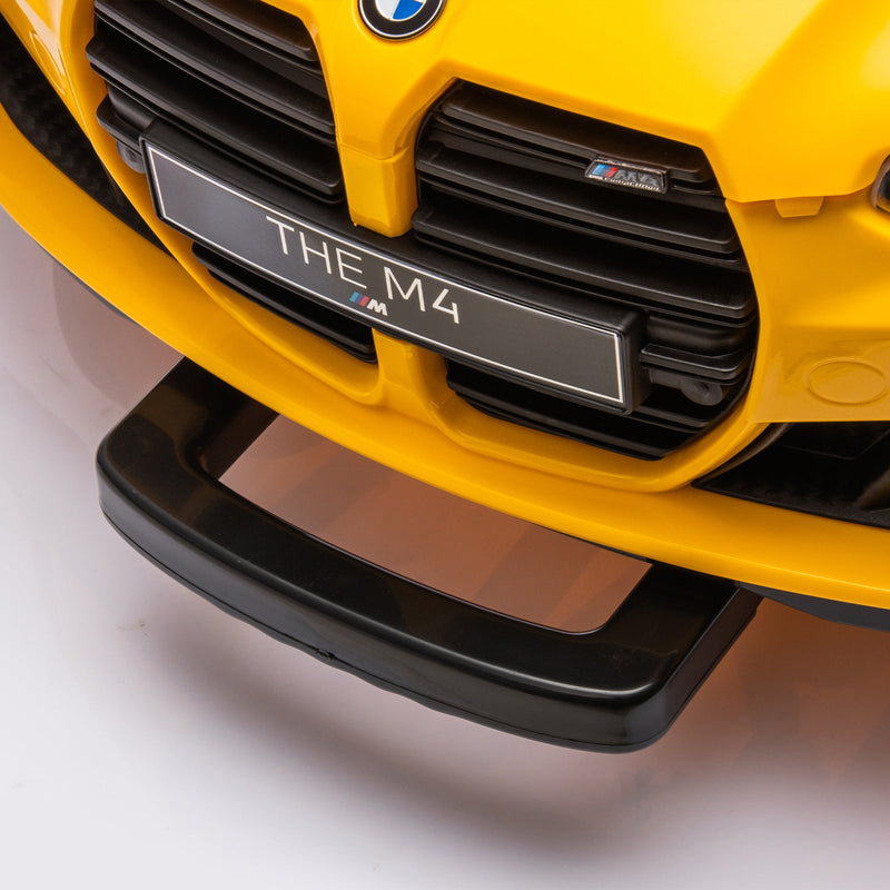 12V Yellow Kids Ride-On Toy Car with 2.4G Parent Remote Control and Three-Speed Settings