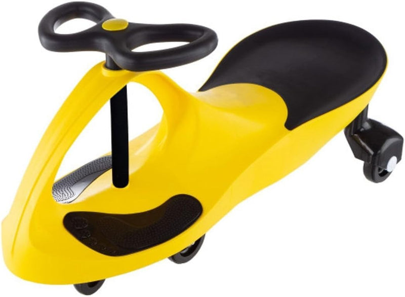 Yellow Wiggle Car Battery-Free Ride-On Toy for Motor Skill Development