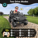 12V Electric Ride-On Jeep Truck with Power Wheels for Toddlers Ages 1-3