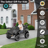 12V Electric Ride-On Jeep Truck with Power Wheels for Toddlers Ages 1-3