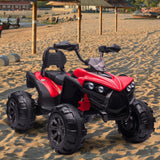 12V Electric Kids Ride-On Off-Road ATV Quad Bike with 2 Speeds - Red