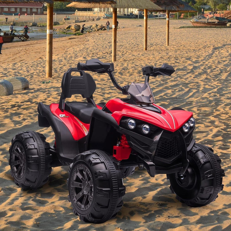 12V Electric Kids Ride-On Off-Road ATV Quad Bike with 2 Speeds - Red