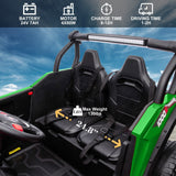 24V Kids Electric 2-Seater Ride-On UTV Truck 55in with Remote Control and 4x80W Motors Green
