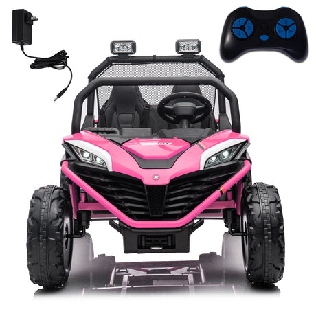 24V Kids 2-Seater Ride-On UTV Car with 400W Motor, Metal Frame, and EVA Wheels