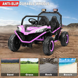 24V Kids 2-Seater Ride-On UTV Truck with 300W Motor, Remote Control, EVA Tires, Purple