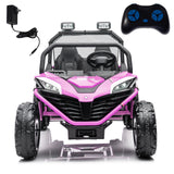 24V Kids 2-Seater Ride-On UTV Truck with 300W Motor, Remote Control, EVA Tires, Purple
