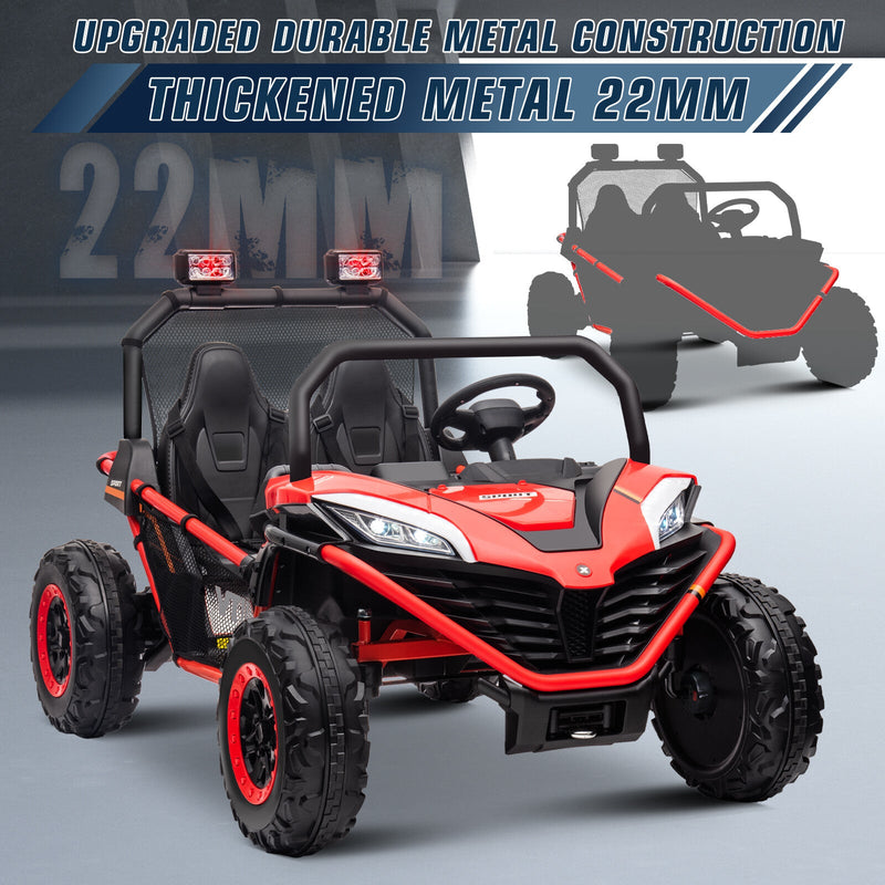 24V Electric Kids Ride-On UTV Truck with 2 Seats, 4WD and Remote Control, 4x80W Motors