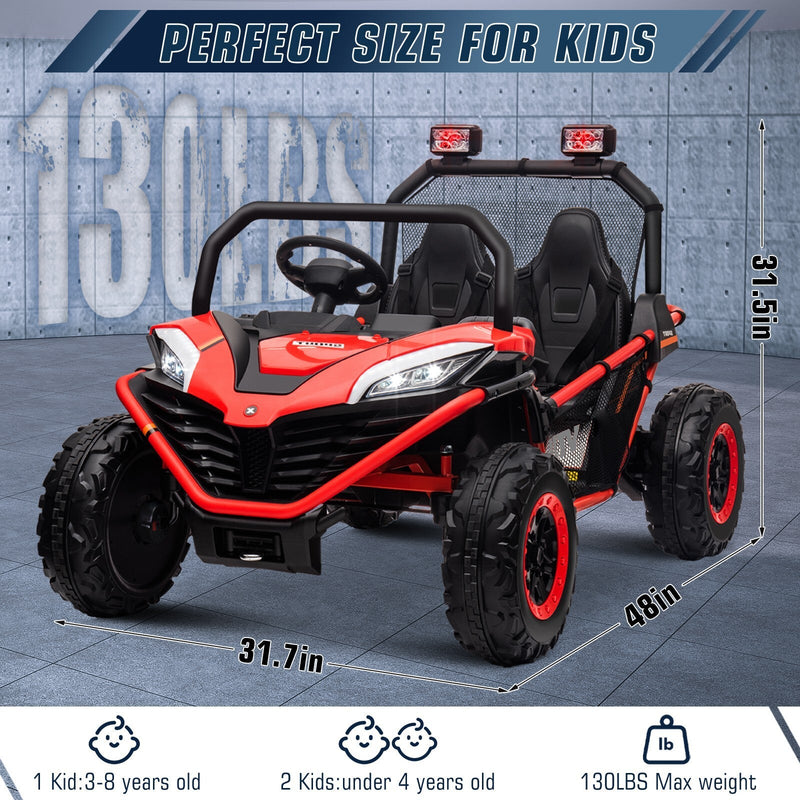 24V Electric Kids Ride-On UTV Truck with 2 Seats, 4WD and Remote Control, 4x80W Motor