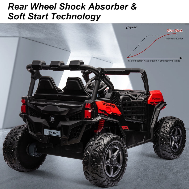 Kids Electric Ride-On UTV Truck 24V with 4WD/2WD and Remote Control Power Wheels