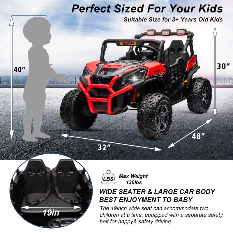 Kids Electric Ride-On UTV Truck 24V with 4WD/2WD and Remote Control Power Wheels