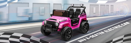 Kids Electric Ride-On Truck Car 24V 9AH Battery with 4WD/2WD Power - Purple