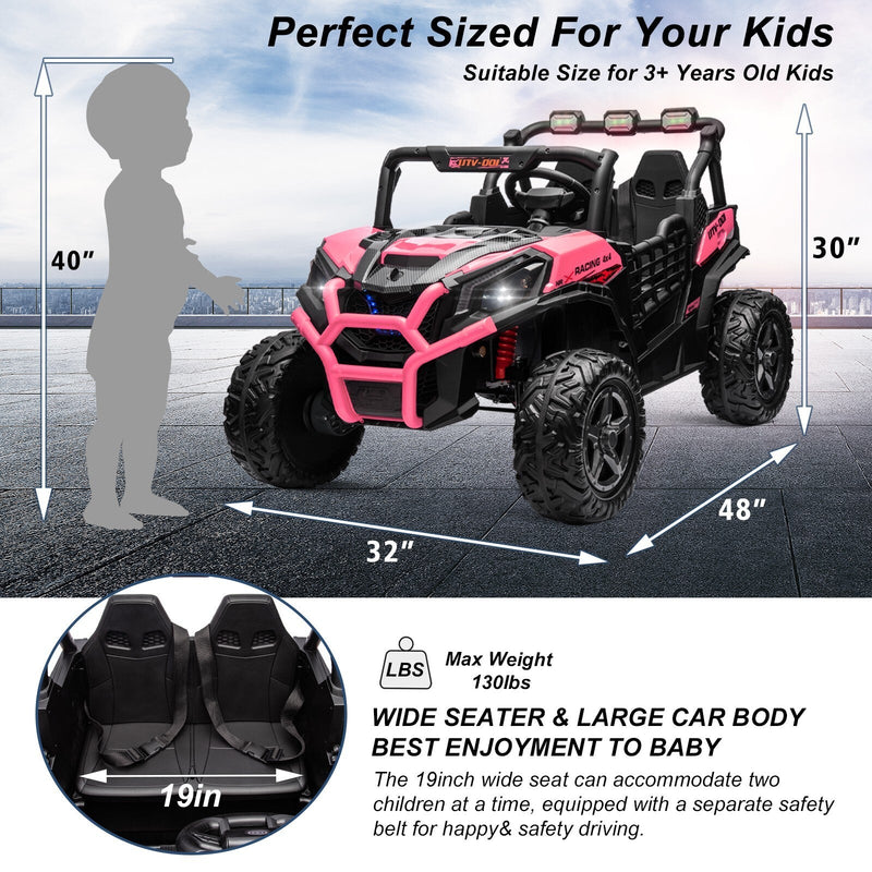 Kids Electric Ride-On UTV Truck with 24V Power, 4WD/2WD and Remote Control