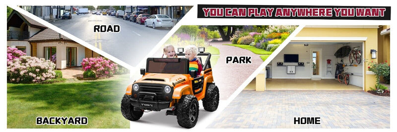 Kids Electric Ride-On Truck 24V 9AH Battery 4WD/2WD Power Car 2-Seater