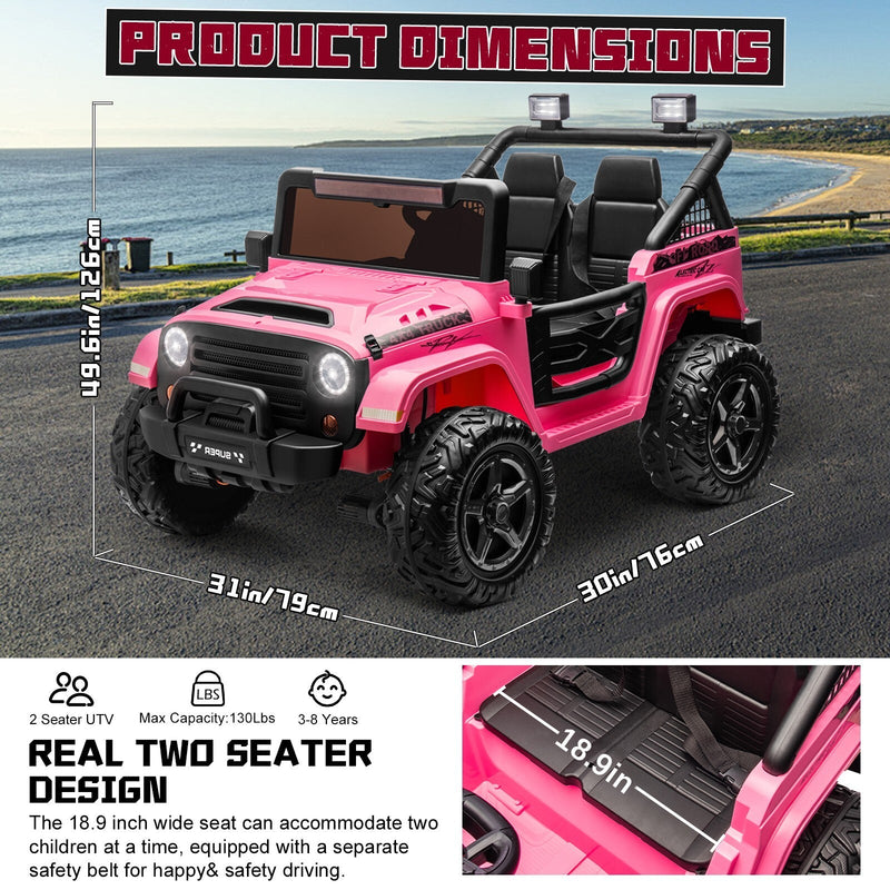 Kids Electric Ride-On Truck 24V 9AH Battery 4WD/2WD Off-Road Power Car