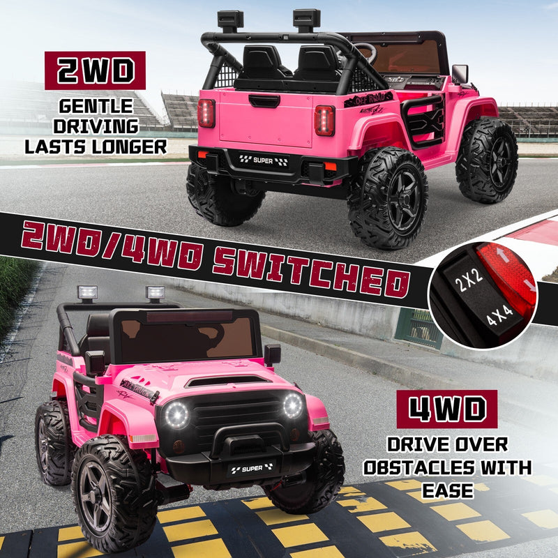 Kids Electric Ride-On Truck 24V 9AH Battery 4WD/2WD Off-Road Power Car