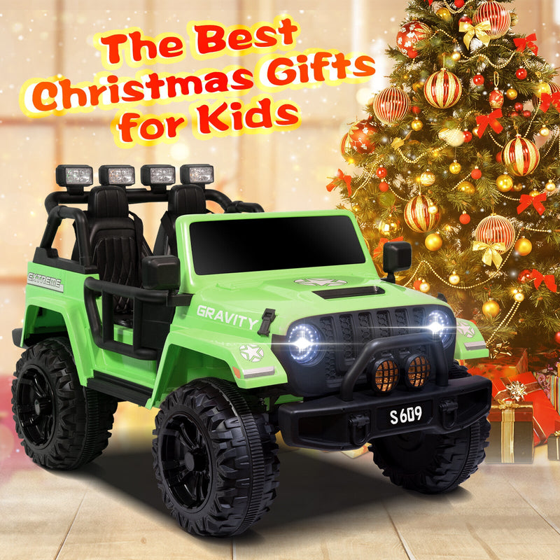 Kids 12V Electric Ride-On Jeep Truck with Remote Control and Powerful Battery