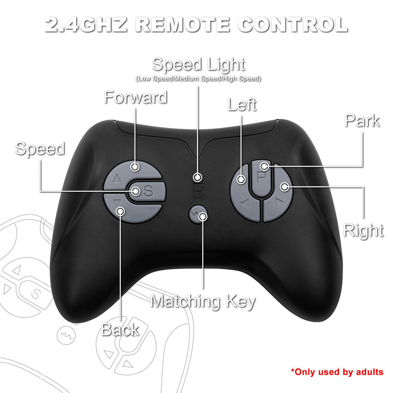 12V Electric Kids Ride-On Truck with Remote Control and 2 Seats
