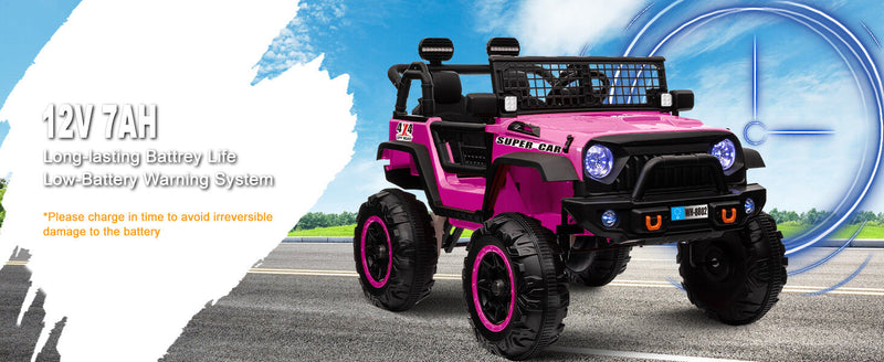 12V Electric Kids Ride-On Truck with Remote Control and 2 Seats