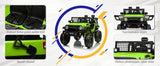 12V Electric Kids Ride-On Truck with Remote Control and 2 Seats, Green