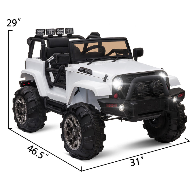 12V Kids Ride-On Jeep Truck Car with Remote Control and 3 Speed Settings