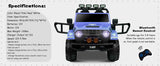 12V Electric Ride-On Jeep Truck for Kids with 2 Seats, 3 Speeds, and Remote Control, Blue
