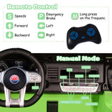 12V Electric Ride-On Jeep Truck for Kids 2-Seater with 3 Speeds Green
