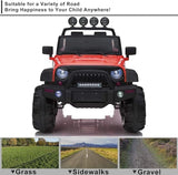 12V Electric Ride-On Kids Pickup Truck with 3 Speeds and Remote Control - Red