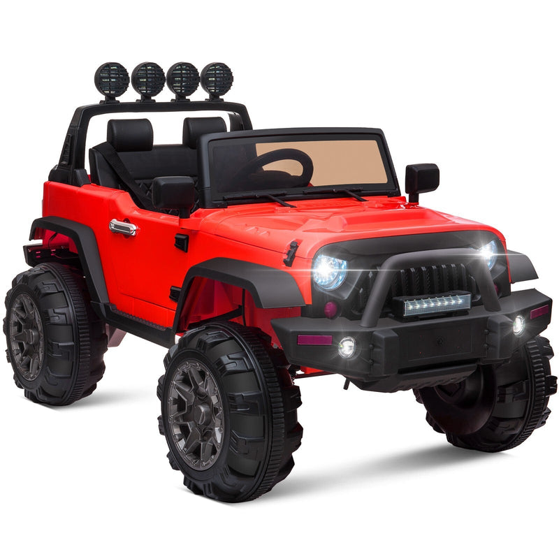 12V Electric Ride-On Kids Pickup Truck with 3 Speeds and Remote Control - Red