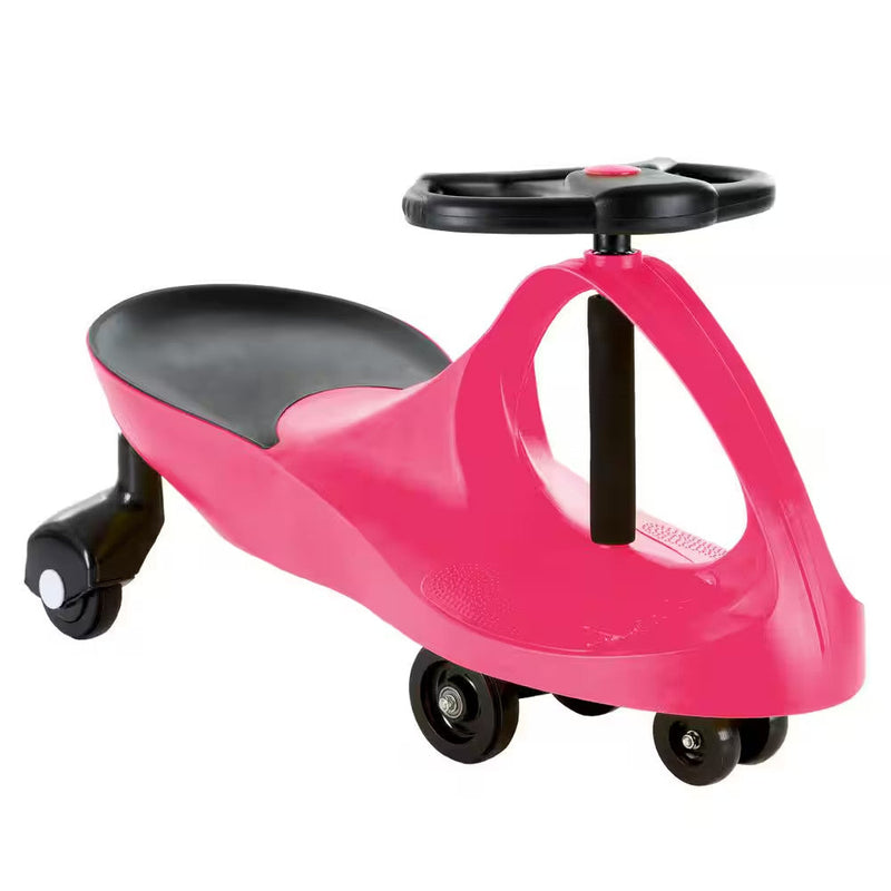 Zig Zag Wiggle Kids Ride-On Car Battery-Free Hot Pink for Girls 3 Years and Up