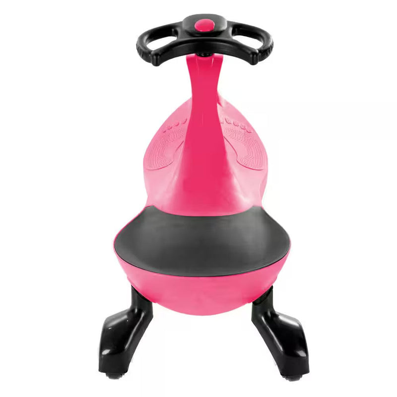 Zig Zag Wiggle Kids Ride-On Car Battery-Free Hot Pink for Girls 3 Years and Up