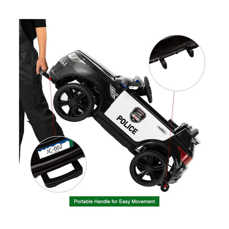 Zimtown Kids Police Electric Car with Double Drive and 12V Battery Motor
