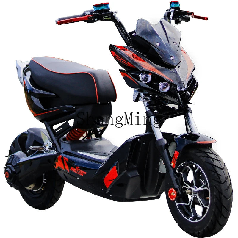 High-Speed Electric Battery-Powered Pedal Motorcycle for Household Use