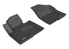 3D MAXpider 2013-2019 Hyundai Santa Fe Sport/Santa Fe/Santa Fe Xl Kagu 1st Row Floormat - Black 3D MAXpider