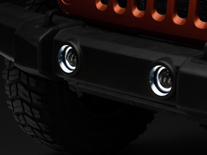 Raxiom 07-23 Jeep Wrangler JK & JL Axial Series Halo LED Fog Lights- Amber