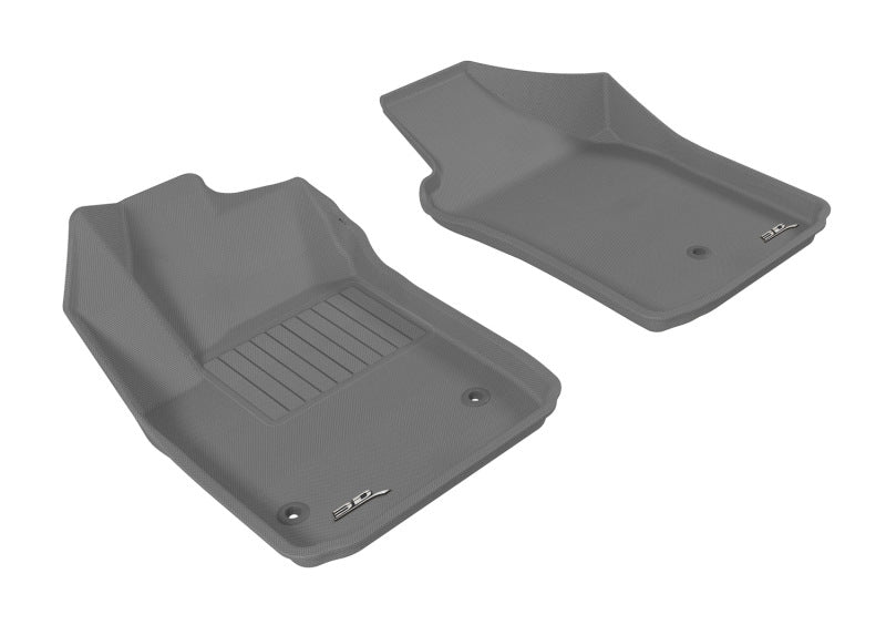 3D MAXpider 2012-2019 Fiat 500/500E Kagu 1st Row Floormat - Gray