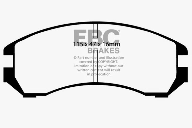 EBC 86-87 Nissan Pulsar NX 1.6 SE Redstuff Front Brake Pads