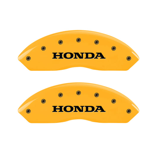 MGP 4 Caliper Covers Engraved Front Honda Rear H Logo Yellow Finish Black Char 2004 Honda Pilot