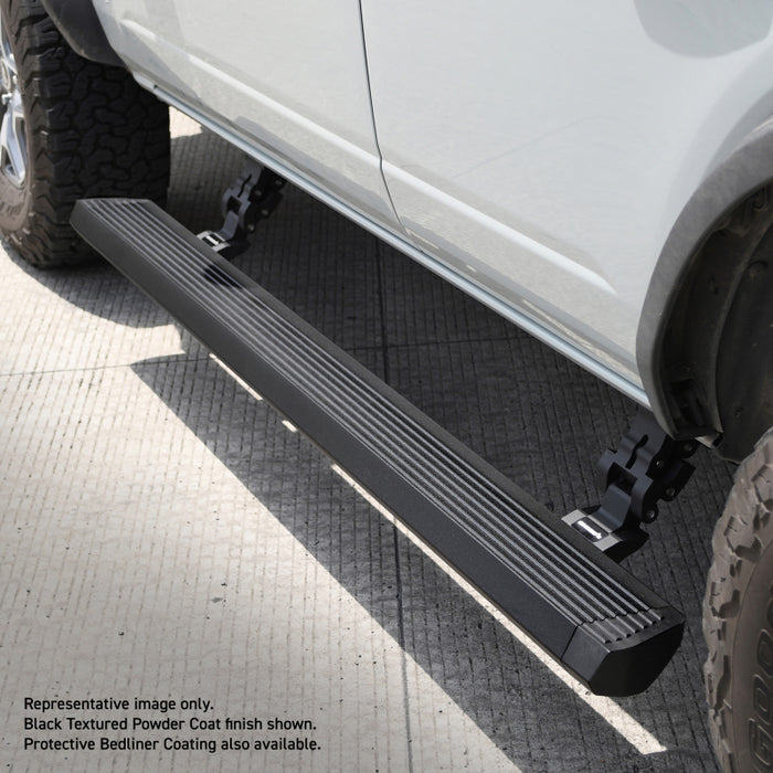 RealTruck 18-24 Jeep Wrangler 2dr VoltStep Electric Running Board Kit (No Drill) - Bedliner Coating