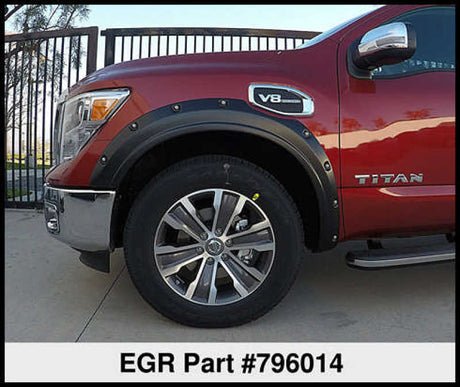 EGR 17-23 Nissan Titan Traditional Bolt-On Look Fender Flareswith Fender Badge Set Of 4