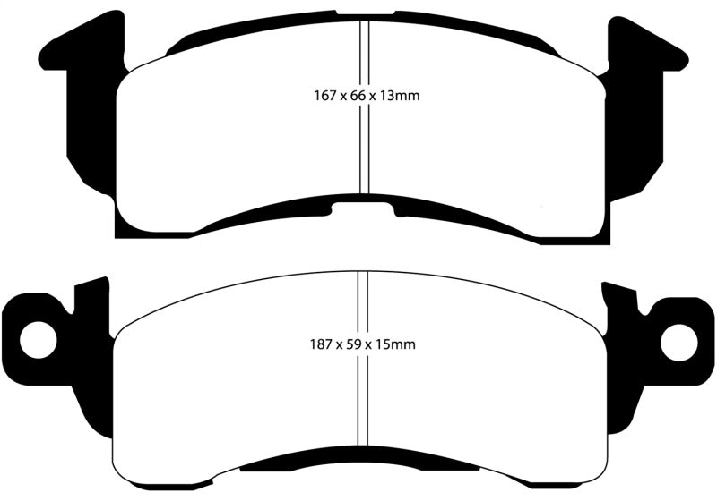 EBC 73-74 Buick Apollo 4.1 Redstuff Front Brake Pads