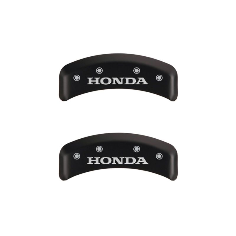MGP 4 Caliper Covers Engraved Front & Rear Honda Red finish silver ch