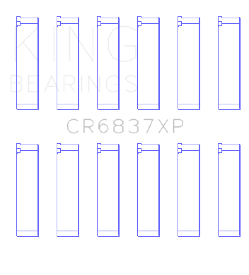 King Honda J30 / J35 Connecting Rod Bearing Set (Set of 6)