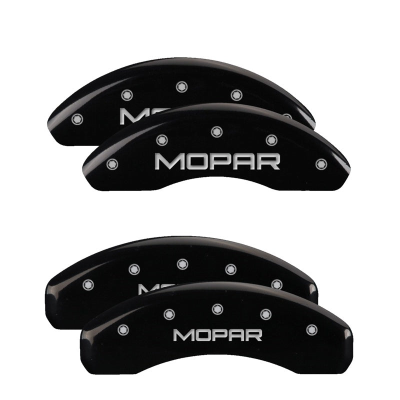 MGP 4 Caliper Covers Engraved Front & Rear MOPAR Yellow finish black ch