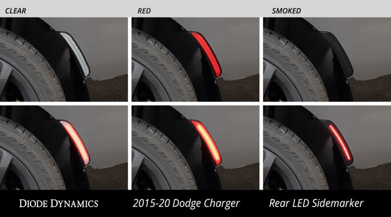 Diode Dynamics 15-21 Dodge Charge LED Sidemarkers - Clear (set)