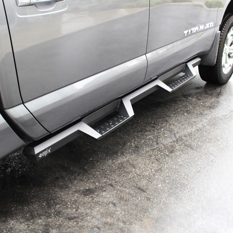 Westin/HDX 16-18 Nissan Titan XD Crew / 17-18 Titan Crew Cab Drop Nerf Step Bars - Textured Black