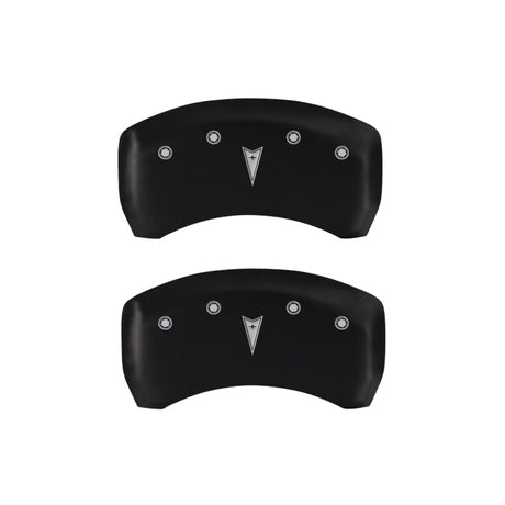 MGP 4 Caliper Covers Engraved Front Pontiac Engraved Rear Arrow Red finish silver ch