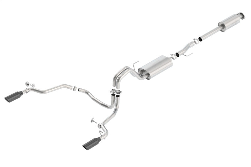 Borla 15-17 Ford F-150 2.7L/ 3.5L EcoBoost/ 5.0L V8 Rear Exit S-Type Catback Exhaust Black Chrome