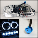 Spyder Ford F150 97-03 Projector - LED Halo Amber Reflector LED Smke PRO-YD-FF15097-1P-AM-SMC